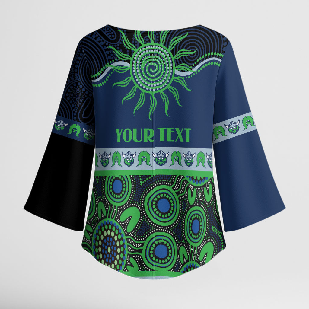 Raiders NAIDOC Week Personalised Kimono Sleeve Blouse Aboriginal Torres Strait Islanders Vibe