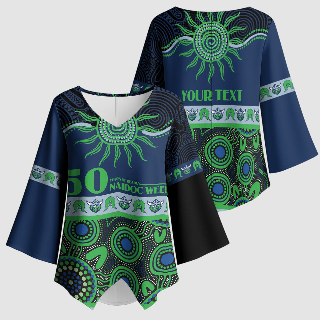 Raiders NAIDOC Week Personalised Kimono Sleeve Blouse Aboriginal Torres Strait Islanders Vibe