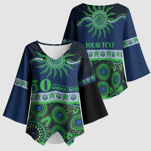 Raiders NAIDOC Week Personalised Kimono Sleeve Blouse Aboriginal Torres Strait Islanders Vibe