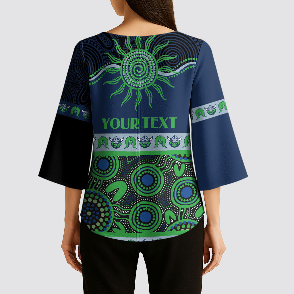Raiders NAIDOC Week Personalised Kimono Sleeve Blouse Aboriginal Torres Strait Islanders Vibe