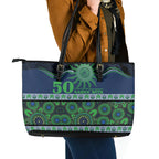 Raiders NAIDOC Week Leather Tote Bag Aboriginal Torres Strait Islanders Vibe