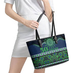 Raiders NAIDOC Week Leather Tote Bag Aboriginal Torres Strait Islanders Vibe