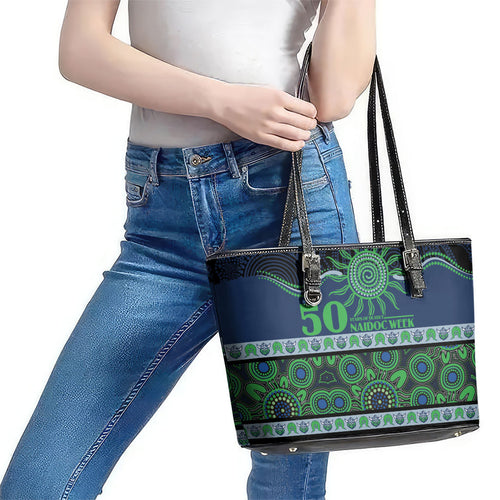Raiders NAIDOC Week Leather Tote Bag Aboriginal Torres Strait Islanders Vibe