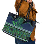 Raiders NAIDOC Week Leather Tote Bag Aboriginal Torres Strait Islanders Vibe