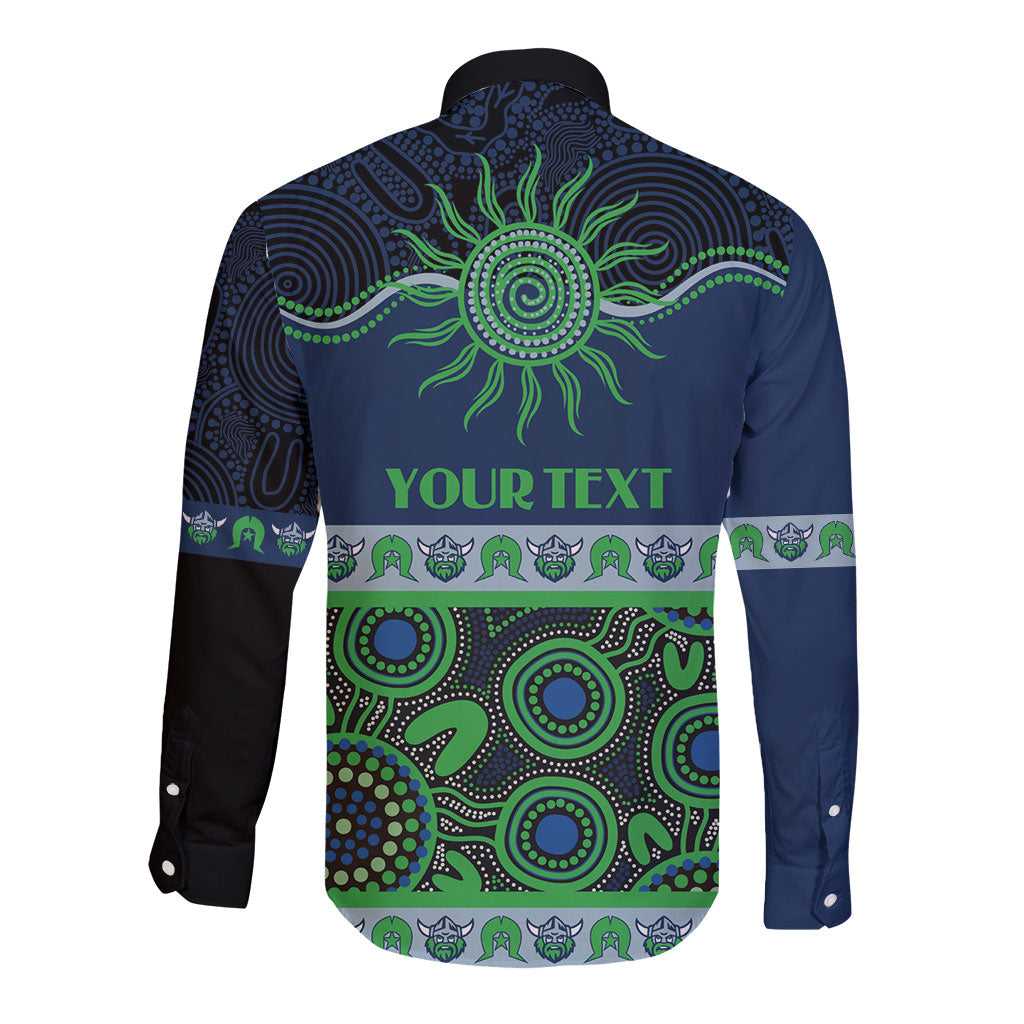 Raiders NAIDOC Week Personalised Long Sleeve Button Shirt Aboriginal Torres Strait Islanders Vibe