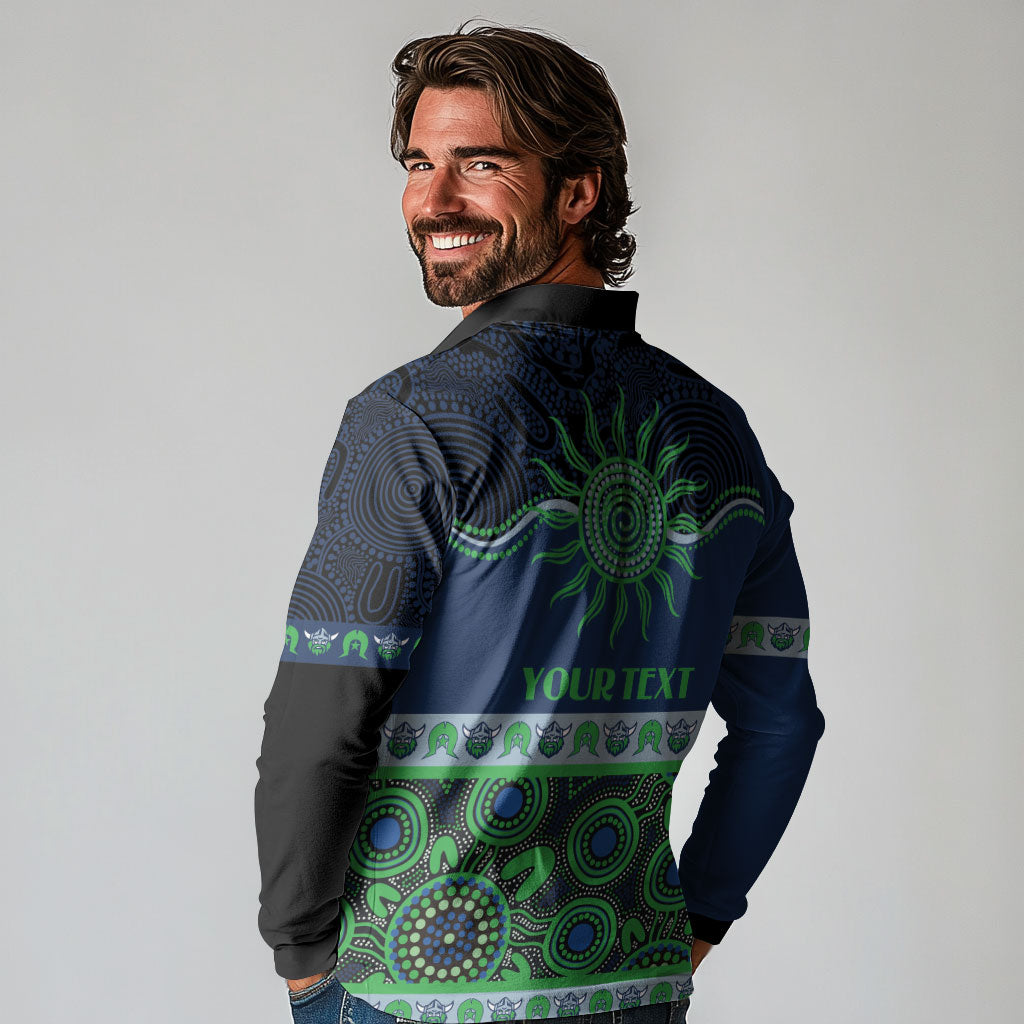Raiders NAIDOC Week Personalised Long Sleeve Polo Shirt Aboriginal Torres Strait Islanders Vibe