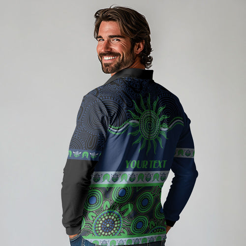 Raiders NAIDOC Week Personalised Long Sleeve Polo Shirt Aboriginal Torres Strait Islanders Vibe
