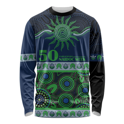 Raiders NAIDOC Week Personalised Long Sleeve Shirt Aboriginal Torres Strait Islanders Vibe