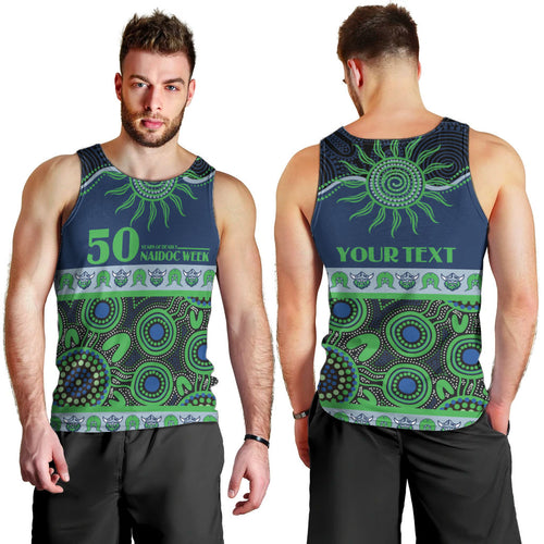 Raiders NAIDOC Week Personalised Men Tank Top Aboriginal Torres Strait Islanders Vibe