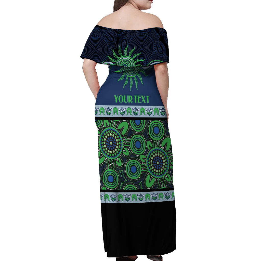 Raiders NAIDOC Week Personalised Off Shoulder Maxi Dress Aboriginal Torres Strait Islanders Vibe