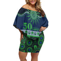 Raiders NAIDOC Week Personalised Off Shoulder Short Dress Aboriginal Torres Strait Islanders Vibe