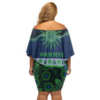 Raiders NAIDOC Week Personalised Off Shoulder Short Dress Aboriginal Torres Strait Islanders Vibe