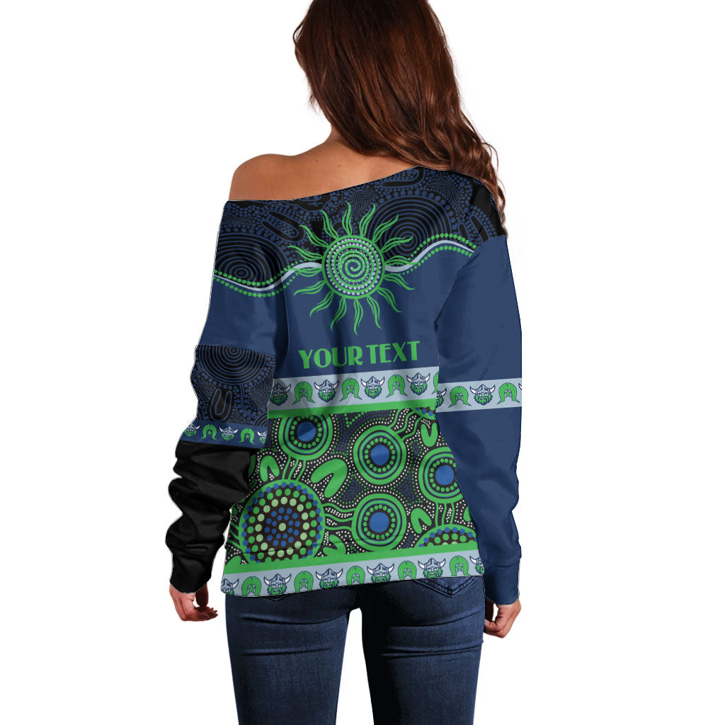 Raiders NAIDOC Week Personalised Off Shoulder Sweater Aboriginal Torres Strait Islanders Vibe