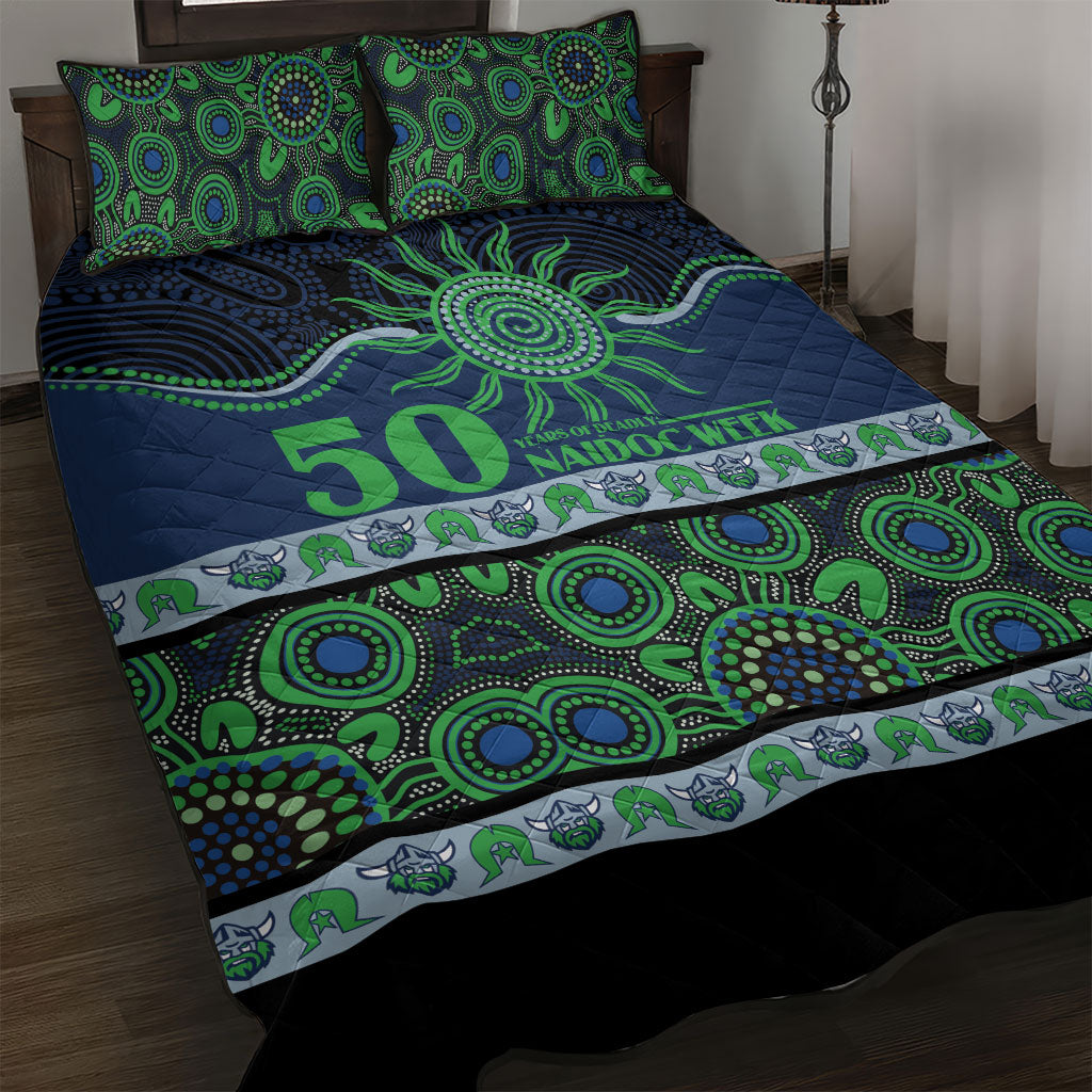 Raiders NAIDOC Week Quilt Bed Set Aboriginal Torres Strait Islanders Vibe