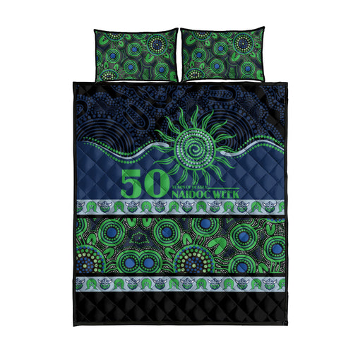 Raiders NAIDOC Week Quilt Bed Set Aboriginal Torres Strait Islanders Vibe
