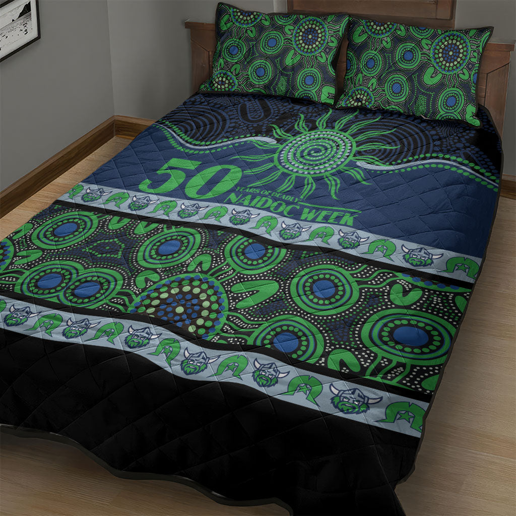 Raiders NAIDOC Week Quilt Bed Set Aboriginal Torres Strait Islanders Vibe