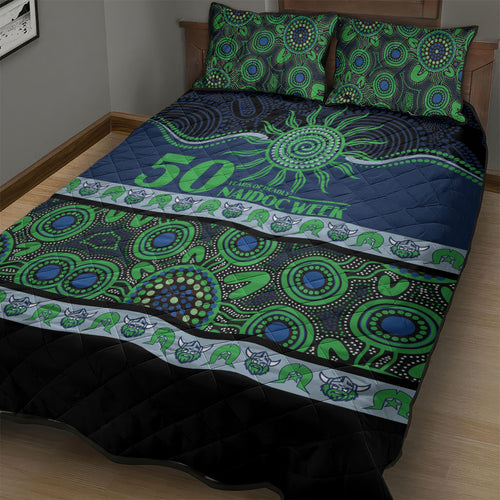 Raiders NAIDOC Week Quilt Bed Set Aboriginal Torres Strait Islanders Vibe