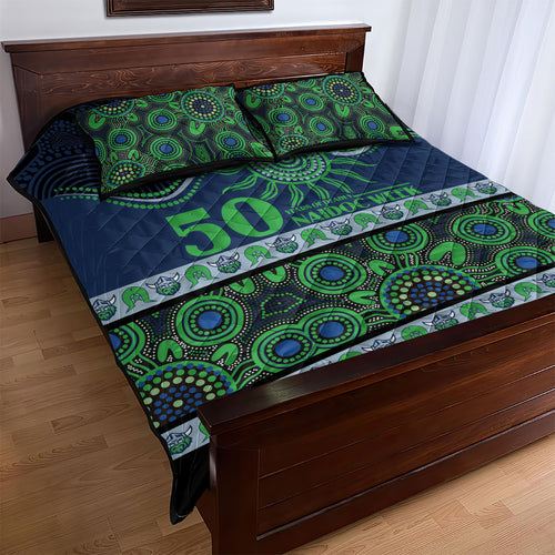 Raiders NAIDOC Week Quilt Bed Set Aboriginal Torres Strait Islanders Vibe