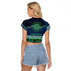 Raiders NAIDOC Week Personalised Raglan Cropped T Shirt Aboriginal Torres Strait Islanders Vibe