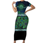 Raiders NAIDOC Week Personalised Short Sleeve Bodycon Dress Aboriginal Torres Strait Islanders Vibe