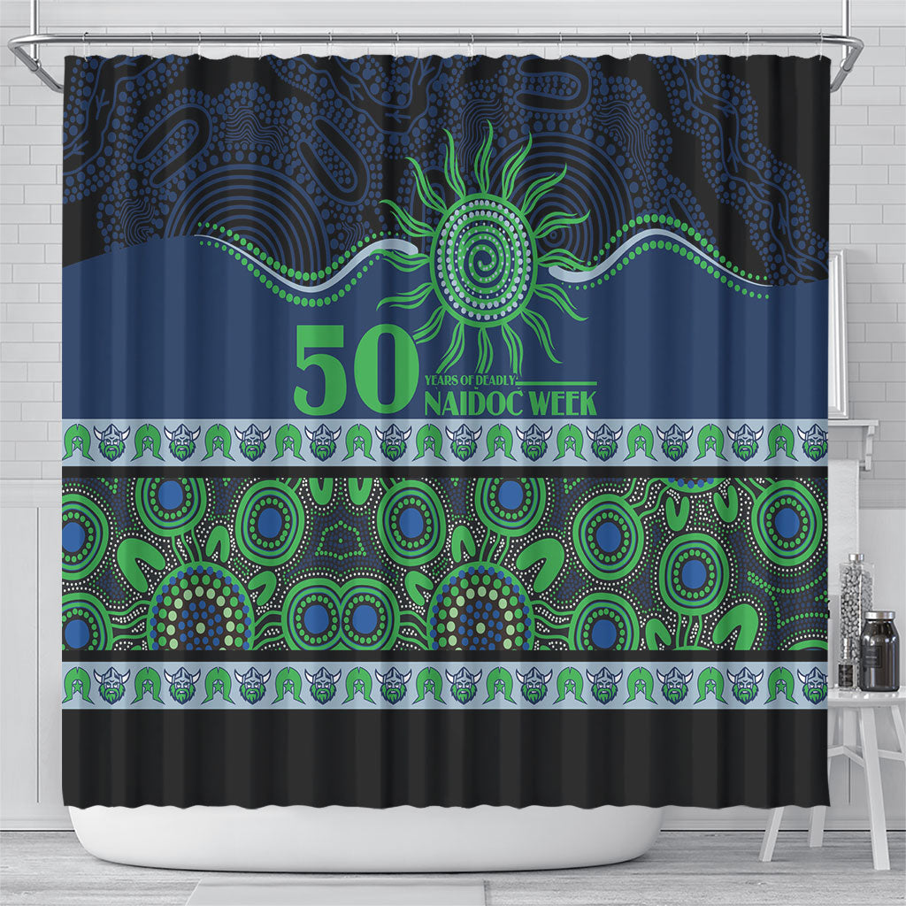 Raiders NAIDOC Week Shower Curtain Aboriginal Torres Strait Islanders Vibe