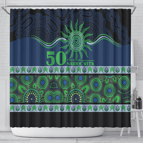 Raiders NAIDOC Week Shower Curtain Aboriginal Torres Strait Islanders Vibe