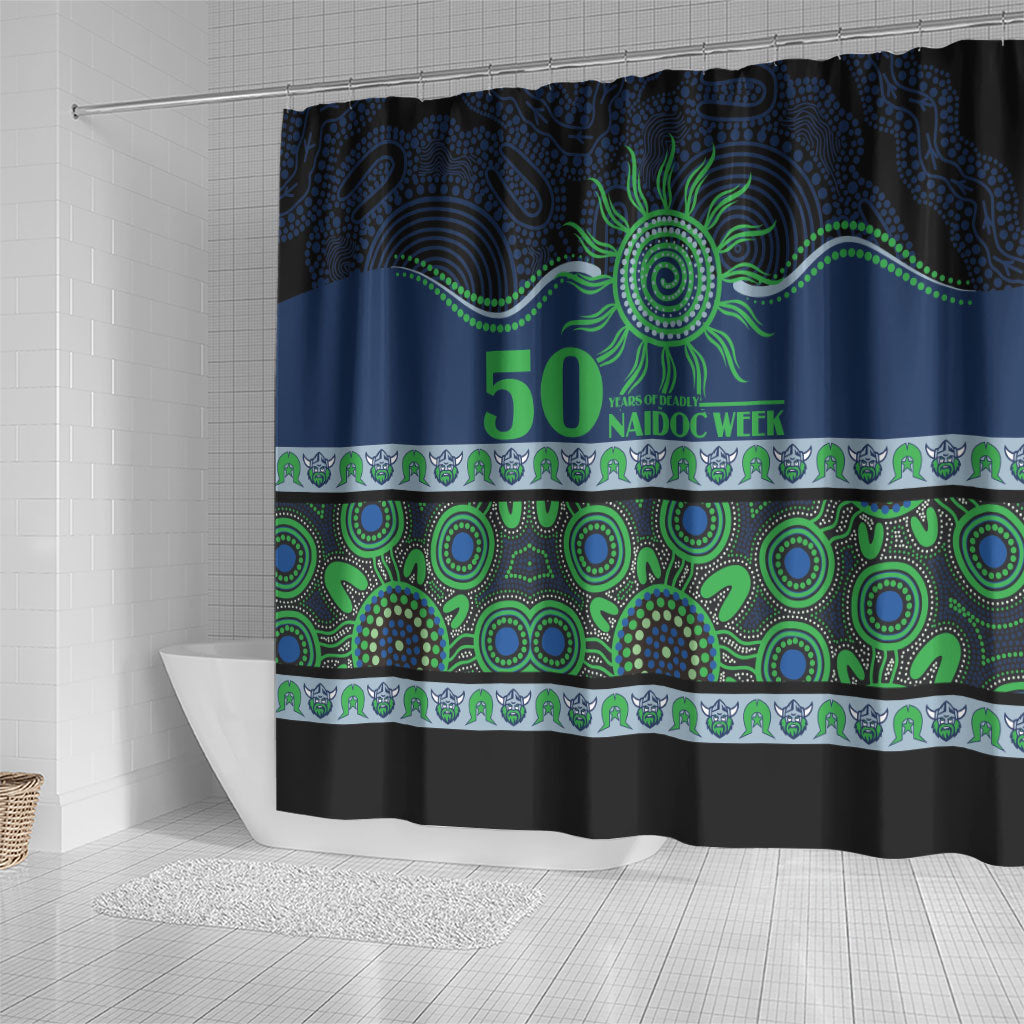 Raiders NAIDOC Week Shower Curtain Aboriginal Torres Strait Islanders Vibe