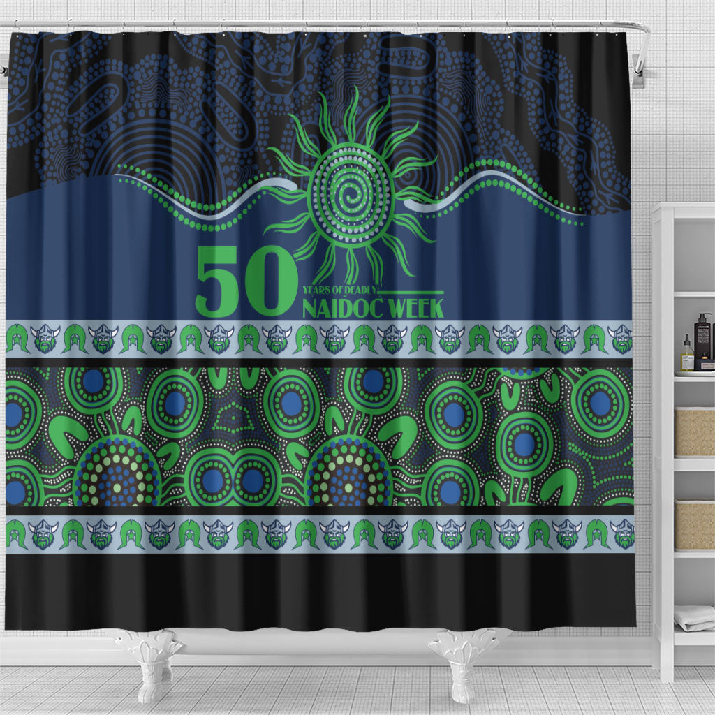 Raiders NAIDOC Week Shower Curtain Aboriginal Torres Strait Islanders Vibe