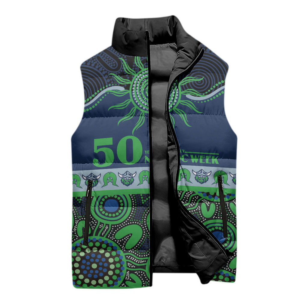 Raiders NAIDOC Week Personalised Sleeveless Puffer Jacket Aboriginal Torres Strait Islanders Vibe