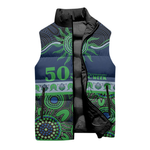 Raiders NAIDOC Week Personalised Sleeveless Puffer Jacket Aboriginal Torres Strait Islanders Vibe