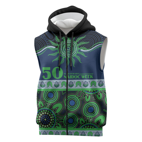 Raiders NAIDOC Week Personalised Sleeveless Zip Hoodie Aboriginal Torres Strait Islanders Vibe