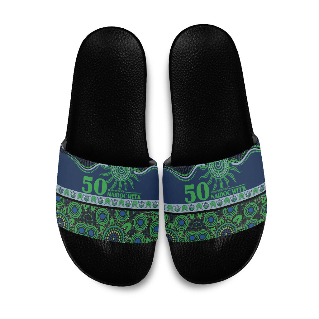 Raiders NAIDOC Week Slide Sandals Aboriginal Torres Strait Islanders Vibe