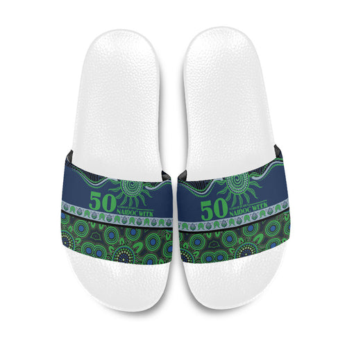 Raiders NAIDOC Week Slide Sandals Aboriginal Torres Strait Islanders Vibe