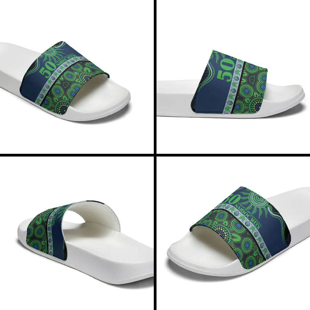 Raiders NAIDOC Week Slide Sandals Aboriginal Torres Strait Islanders Vibe