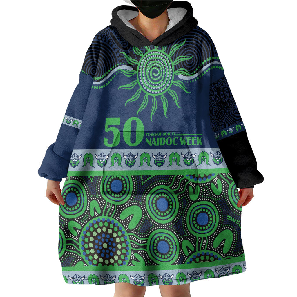 Raiders NAIDOC Week Personalised Wearable Blanket Hoodie Aboriginal Torres Strait Islanders Vibe