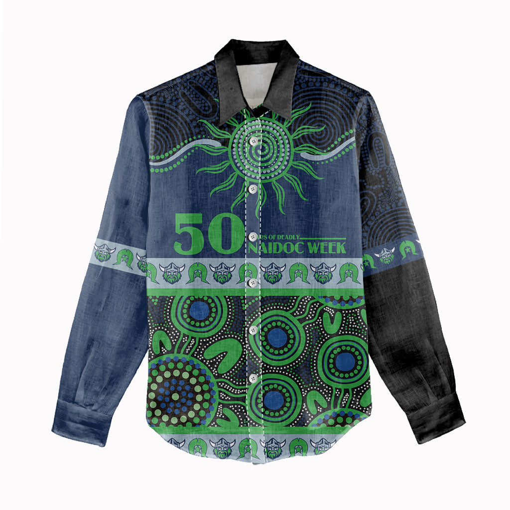 Raiders NAIDOC Week Personalised Women Casual Shirt Aboriginal Torres Strait Islanders Vibe