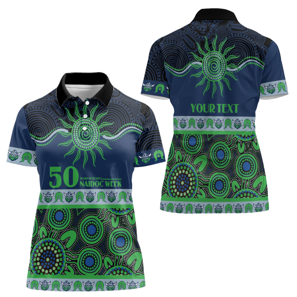 Raiders NAIDOC Week Personalised Women Polo Shirt Aboriginal Torres Strait Islanders Vibe