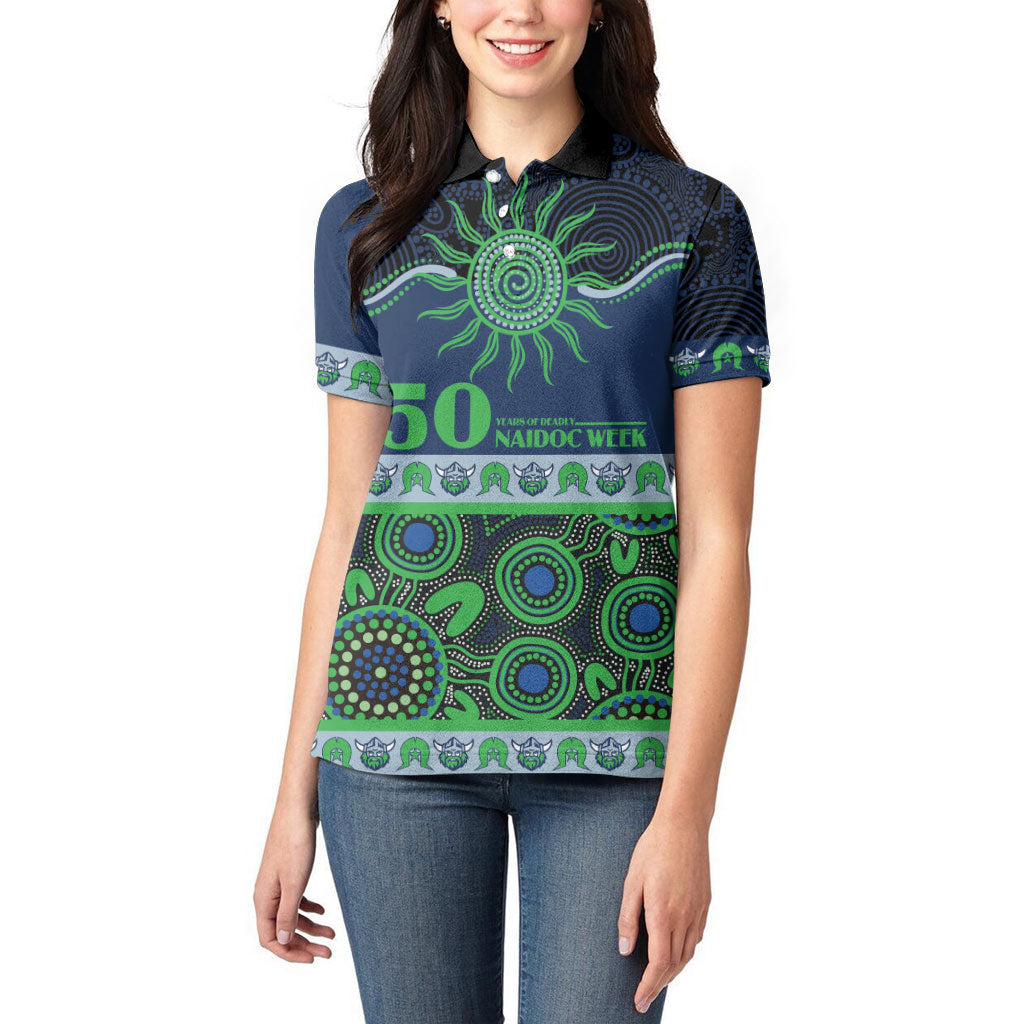 Raiders NAIDOC Week Personalised Women Polo Shirt Aboriginal Torres Strait Islanders Vibe