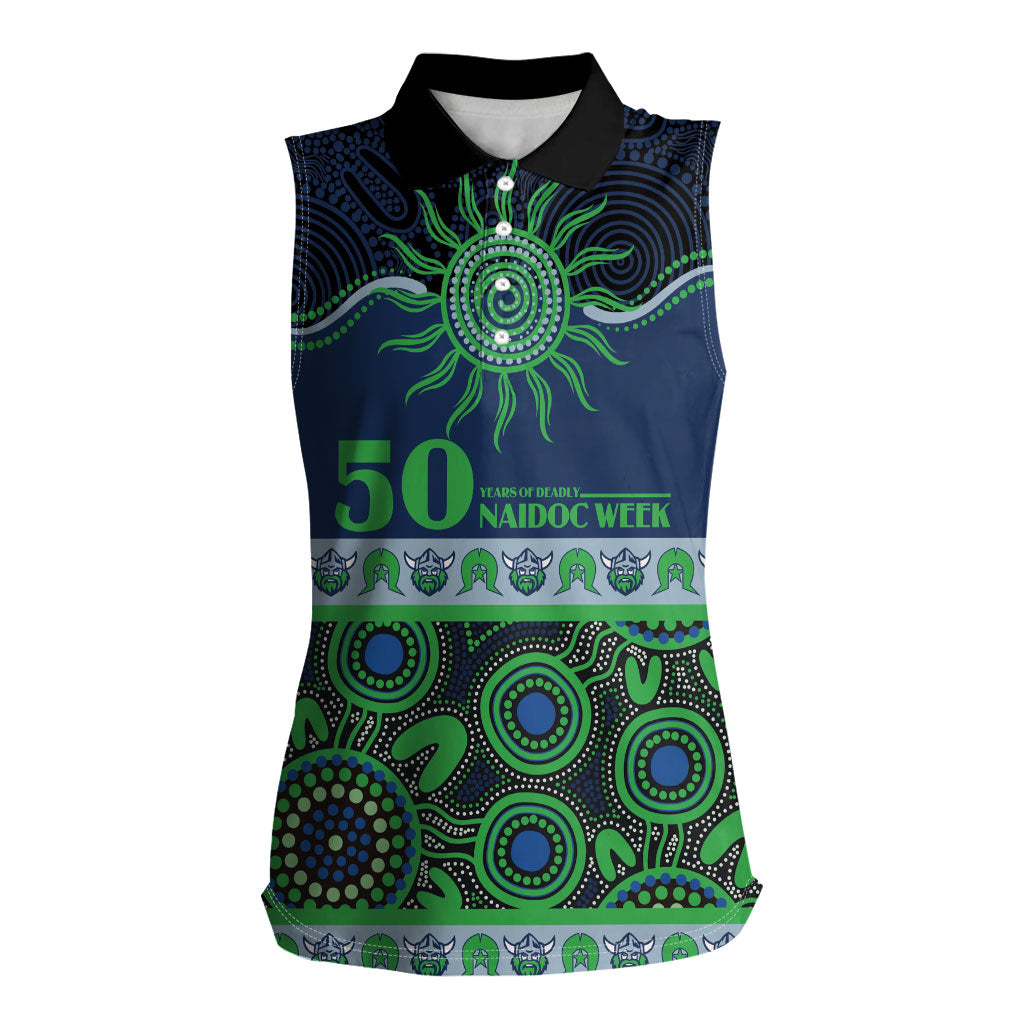 Raiders NAIDOC Week Personalised Women Sleeveless Polo Shirt Aboriginal Torres Strait Islanders Vibe