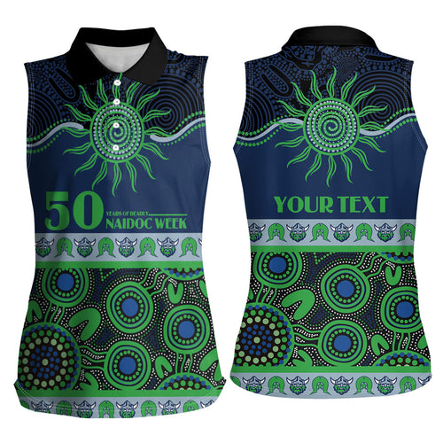 Raiders NAIDOC Week Personalised Women Sleeveless Polo Shirt Aboriginal Torres Strait Islanders Vibe