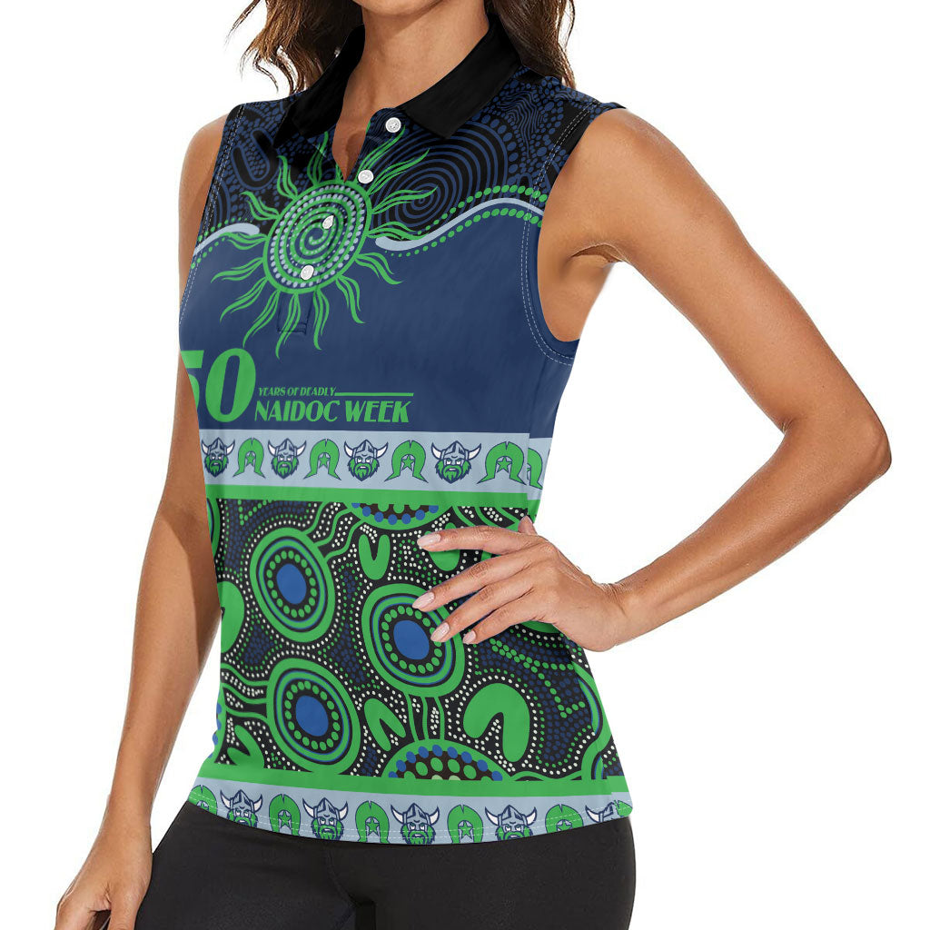 Raiders NAIDOC Week Personalised Women Sleeveless Polo Shirt Aboriginal Torres Strait Islanders Vibe