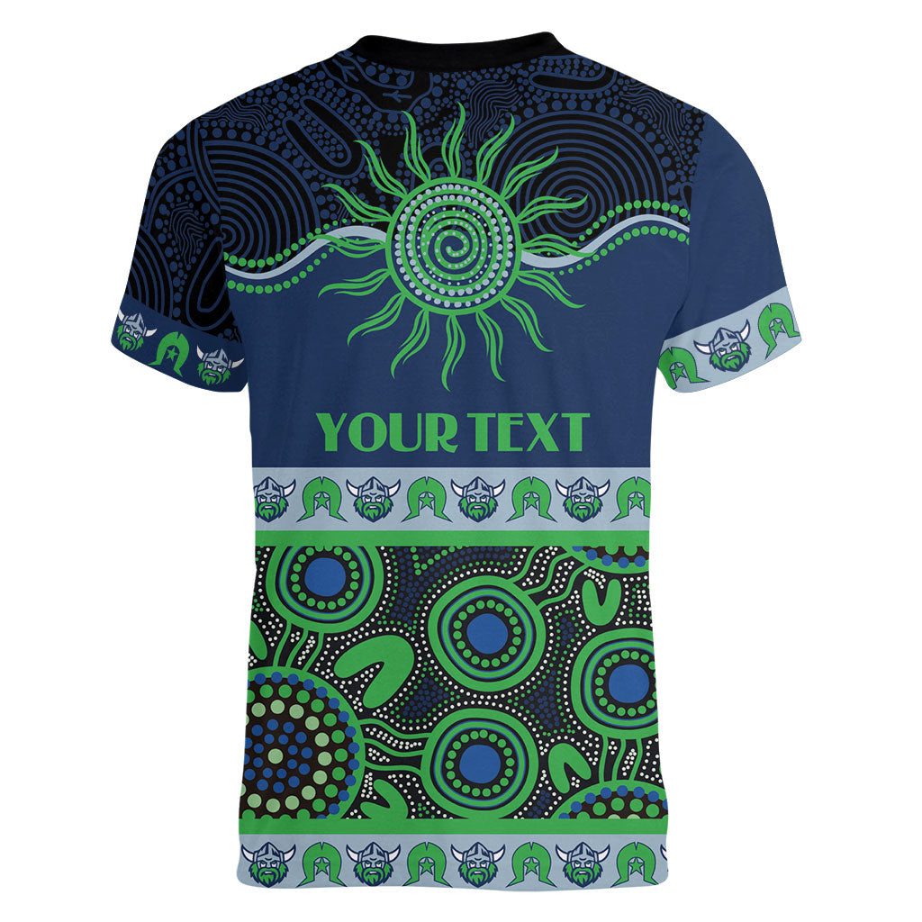 Raiders NAIDOC Week Personalised Women V-Neck T-Shirt Aboriginal Torres Strait Islanders Vibe