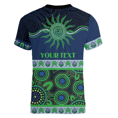 Raiders NAIDOC Week Personalised Women V-Neck T-Shirt Aboriginal Torres Strait Islanders Vibe
