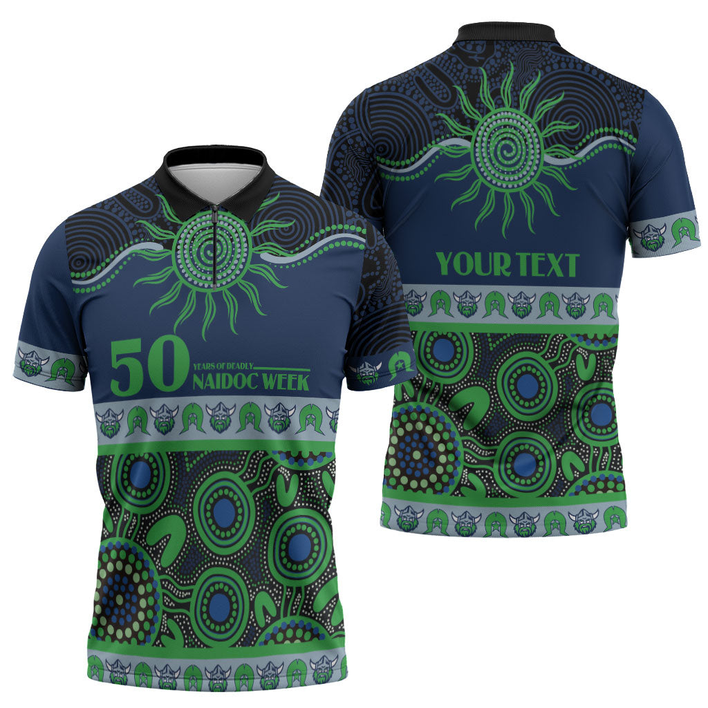 Raiders NAIDOC Week Personalised Zipper Polo Shirt Aboriginal Torres Strait Islanders Vibe