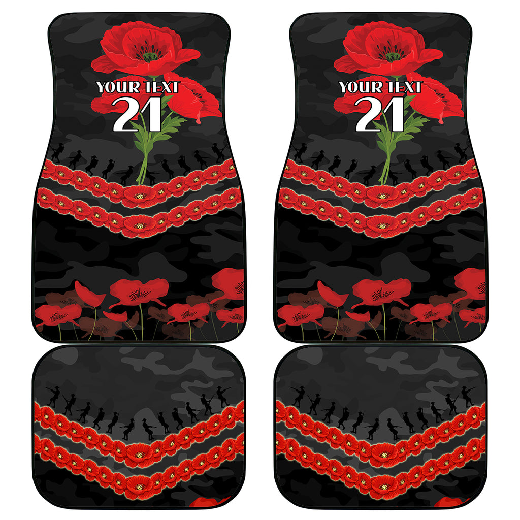 Custom Magpies Football Car Mats ANZAC Lest We Forget