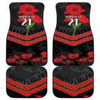 Custom Magpies Football Car Mats ANZAC Lest We Forget