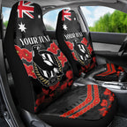 Custom Magpies Football Car Seat Cover ANZAC Lest We Forget