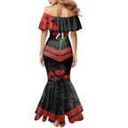 Custom Magpies Football Family Matching Mermaid Dress and Hawaiian Shirt ANZAC Lest We Forget