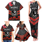 Custom Magpies Football Family Matching Tank Maxi Dress and Hawaiian Shirt ANZAC Lest We Forget