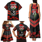 Custom Magpies Football Family Matching Tank Maxi Dress and Hawaiian Shirt ANZAC Lest We Forget